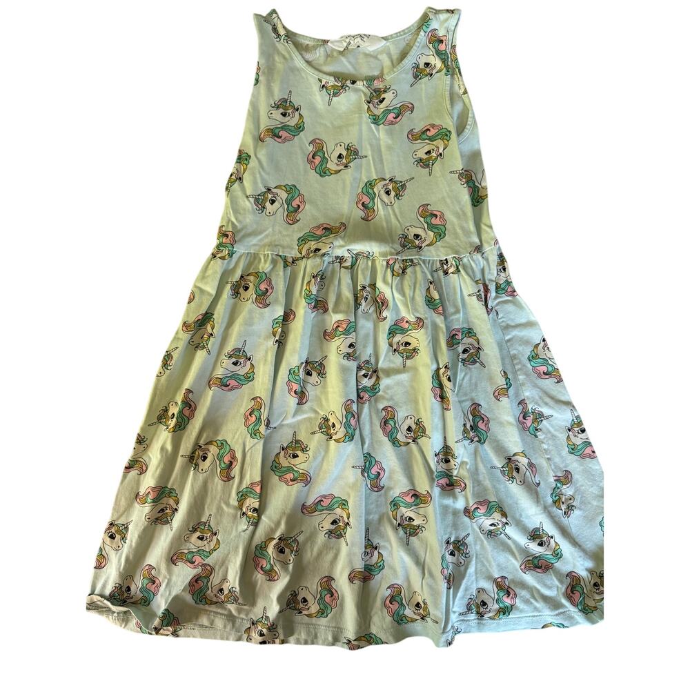 H&M teal Unicorn Dress size 8-10